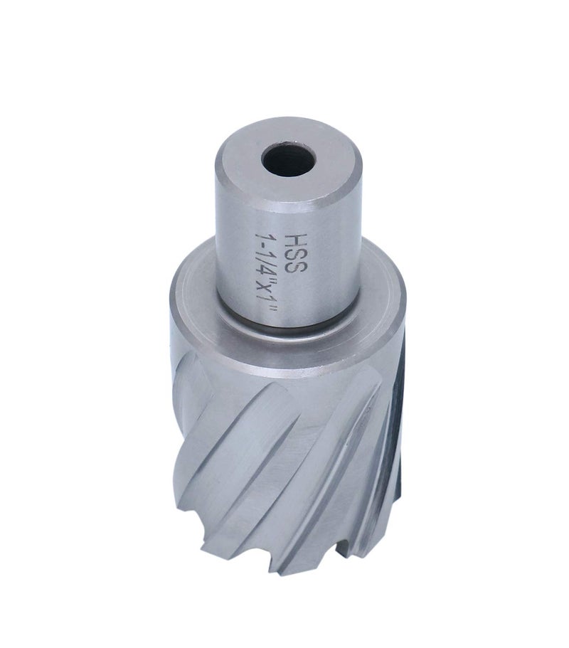 Accusize Industrial Tools H.S.S. Annular Cutter, 1-1/4" Dia, 1" Cutting Depth, 3/4" Weldon Shank, ANSI Standard, 2080-2025 - Image 4